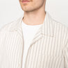 【Naked and Famous】Aloha Shirt Striped Oxford Ecru