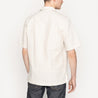 【Naked and Famous】Aloha Shirt Striped Oxford Ecru