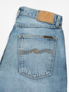 【Nudie Jeans】Tuff Tony Streaky Vintage 復古直紋淺藍高腰寬版直筒牛仔褲