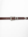 【Nudie Jeans】Western Silver Belt Dark Brown 植鞣深咖啡西部風格皮帶