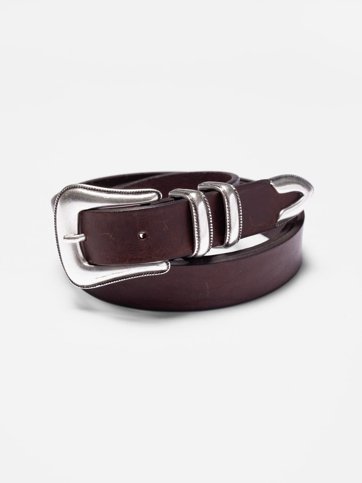 Silver and Brown Embellished Belt Women main image 4