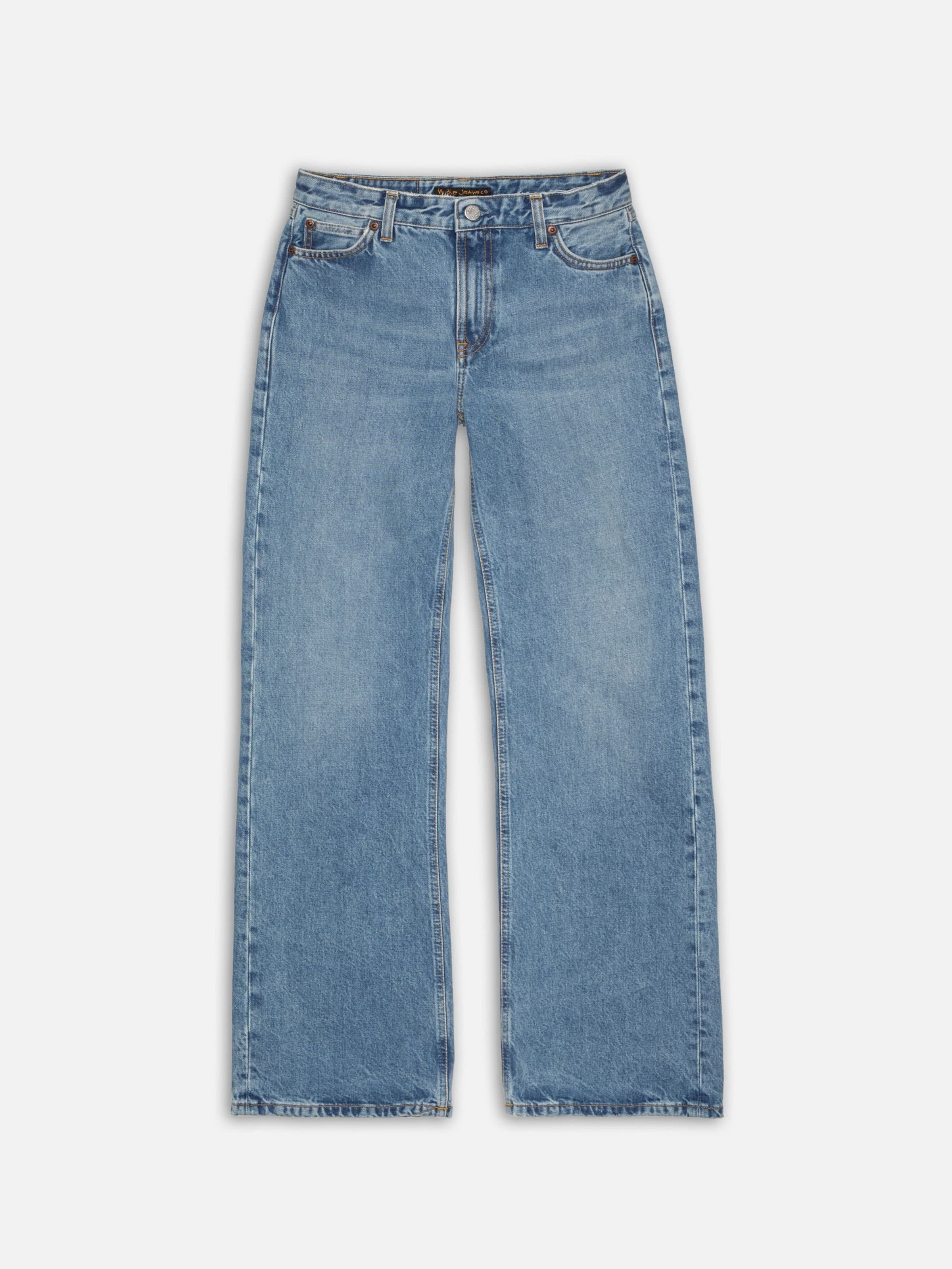 デニム・ジーパン VACANT Archive : 25SS / HEIDI LONG LENGTH TURN-UP DENIM Nudie Jeans】Wide Heidi Worn Treasure – Blue Beach Denim
