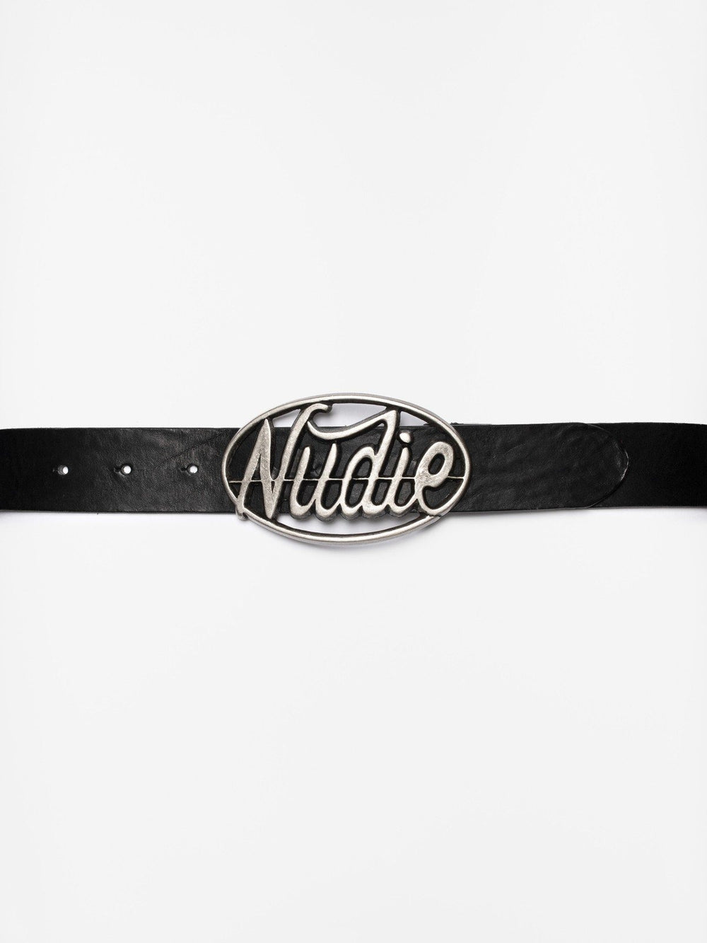 Nudie Jeans Nudie Buckle Leather Belt Black