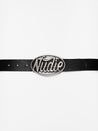 Nudie Jeans Nudie Buckle Leather Belt Black