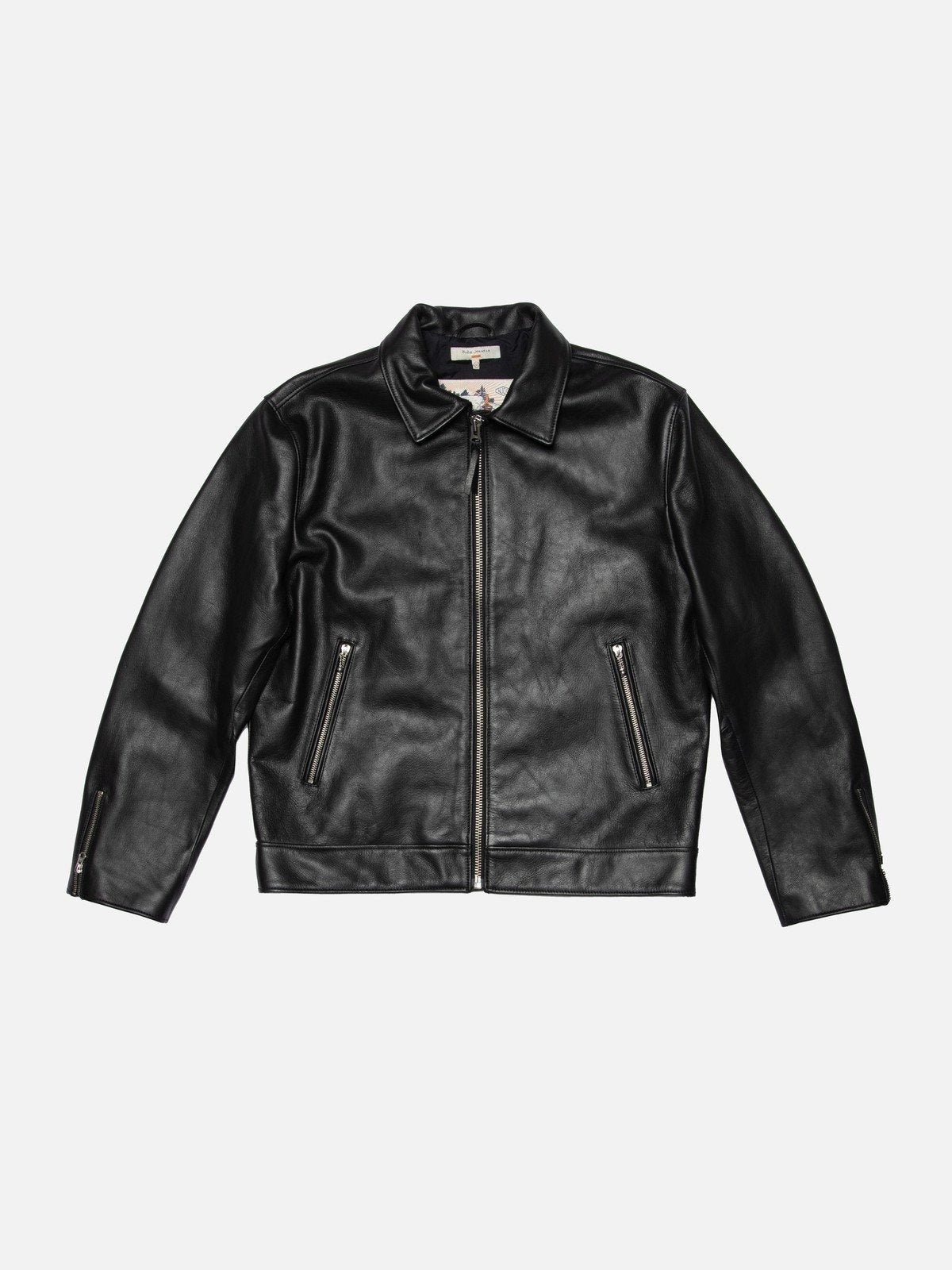 Nudie Jeans】Eddy Rider Leather Jacket Black – Blue Beach Denim Nudie Jeans】Eddy Rider Leather Jacket Black – Blue Beach Denim