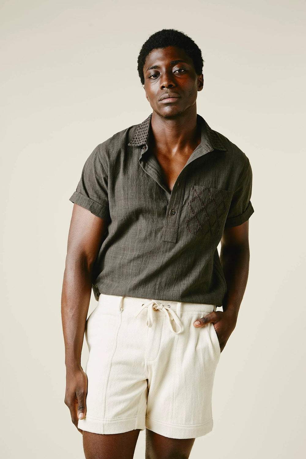 OBELISK SHORT - Powerloom Denim Natural 