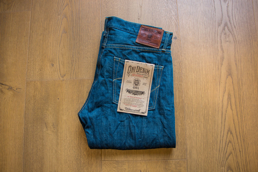 ONI DENIM 222-OFBD Old Faded Blue Denim Super wide Straight Jeans 