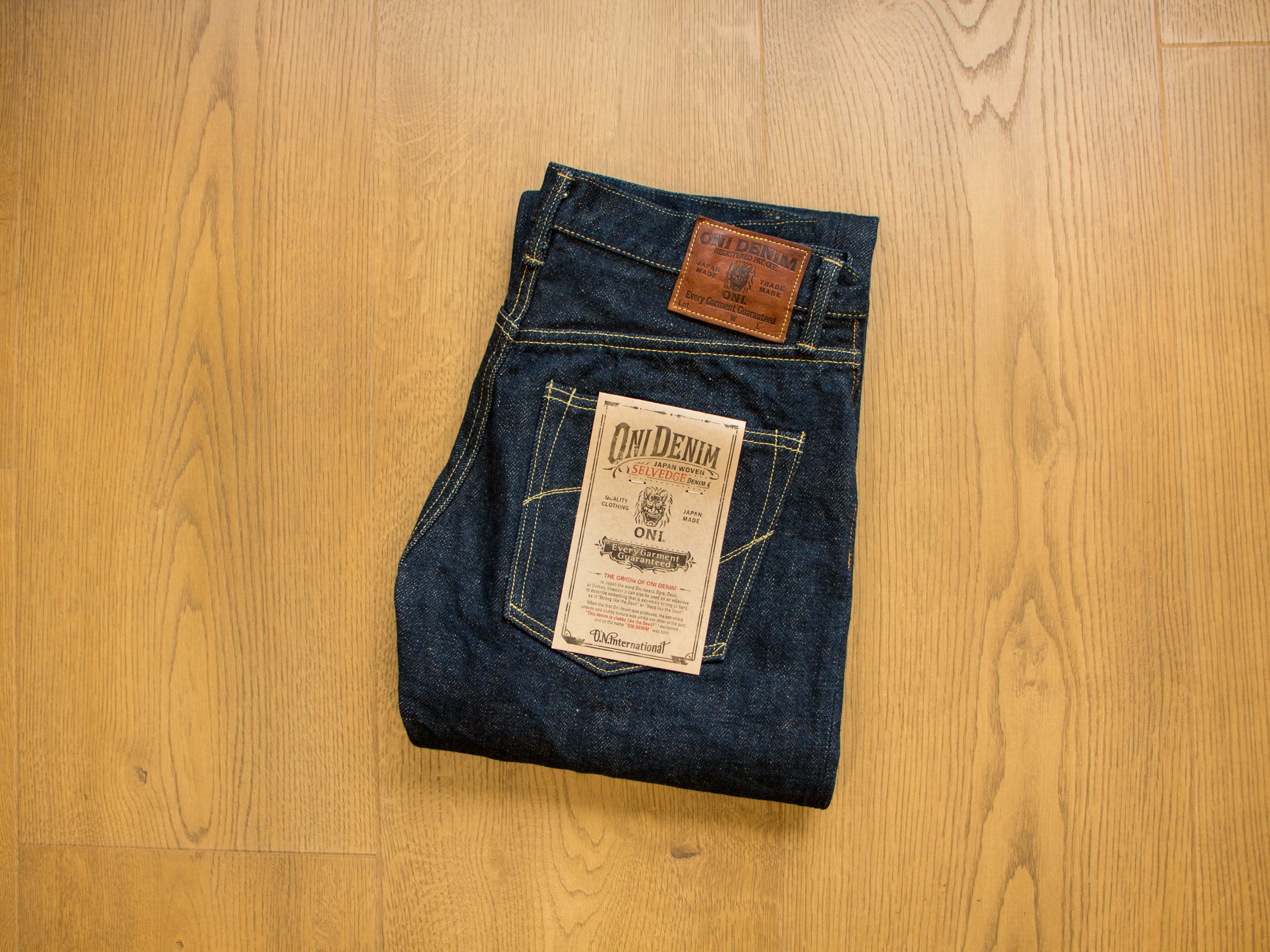 ONI DENIM】246ZR Secret Denim Ecru Weft 20oz Neat Straight