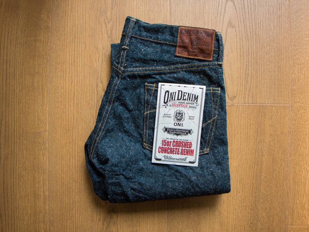 【ONI DENIM】622-CCD Kabuki Selvedge Crushed Concrete Denim 15oz 碎石丹寧修身錐形牛仔褲