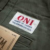 【ONI DENIM】718CH-GOL Selvedge Chino Gray Olive 輕磅復古橄欖色修身直筒布邊休閒褲
