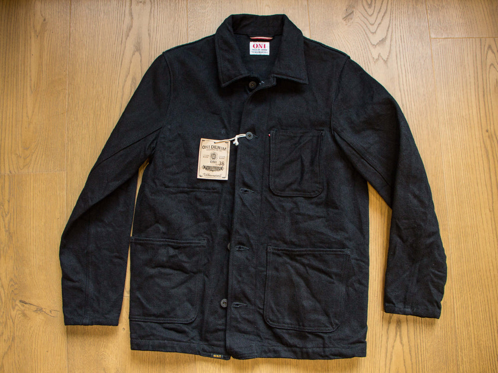 【ONI DENIM】03502ZR-BKBK Secret Black Denim 20oz Coverall 黑鬼秘雙染丹寧工裝外套