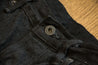 【ONI DENIM】200-CCD-BKBK Crushed Concrete Denim Black x Black Kabuki Selvedge 15oz Wide Straight Jeans