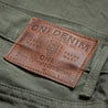 ONI Denim 266SVC GOL Gray Olive Selvedge Chino Relax Straight Jeans 