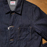 【ONI DENIM】03501 HJS Drop Needle Stitching Jacquard Striped Denim Coverall Jacket 