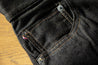 【ONI DENIM】246-BKOL Black x Olive 12.5oz Neat Straight Jeans