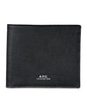 【A.P.C.】Aly wallet Textured Crossgrain Leather