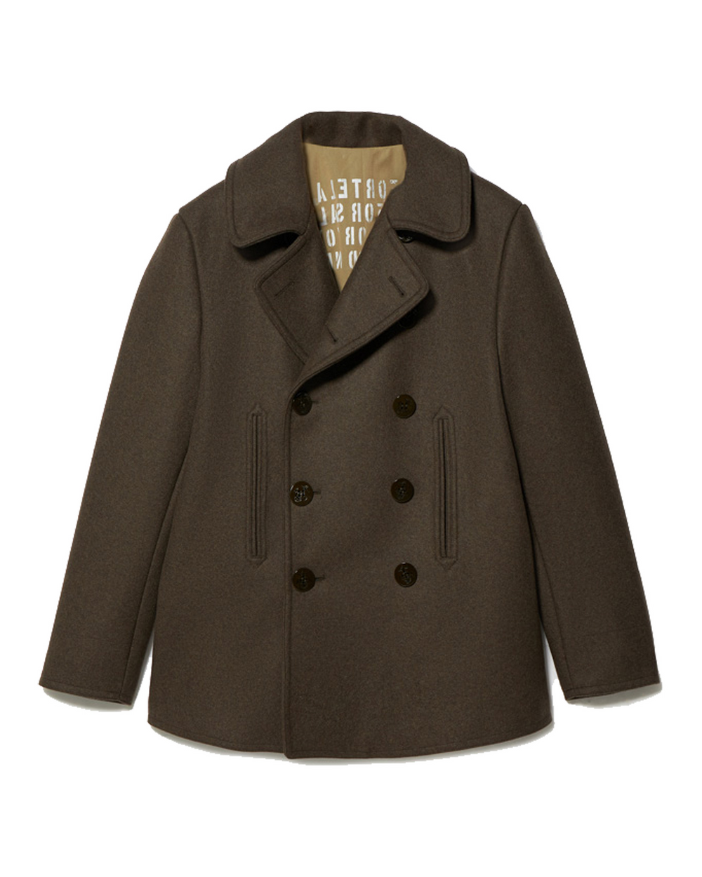 Fortela Peacoat Jacket Double-breasted Wool GREEN