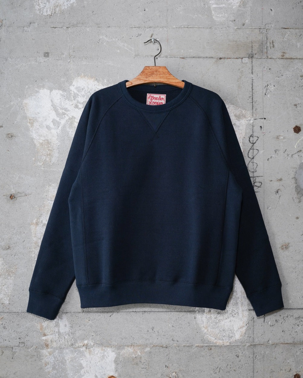 Wonder Looper Pullover Crewneck Double Heavyweight French Terry Navy