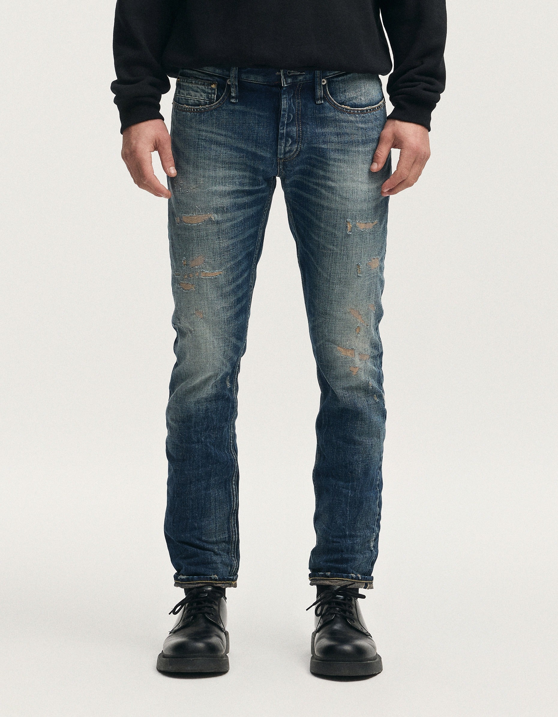 web限定セール – Blube Zephyr Selvedge Razor DENHAM】 Blue Denim Beach パンツ