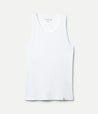 Merz b. Schwanen Iconic Ribbed Cotton Tank Top White 