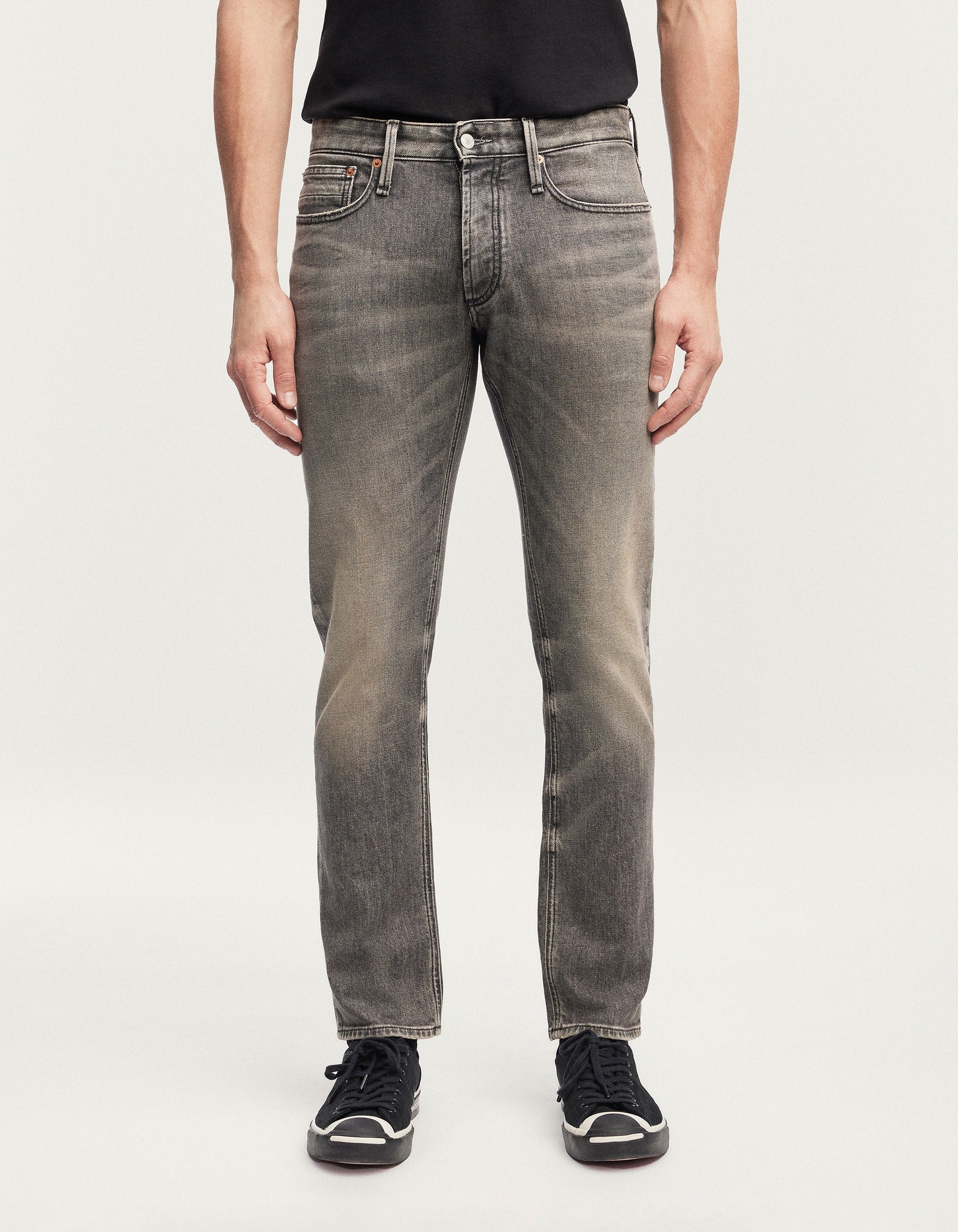 DENHAM】Ridge Authentic Heavy Wash Black Regular Straight Jeans