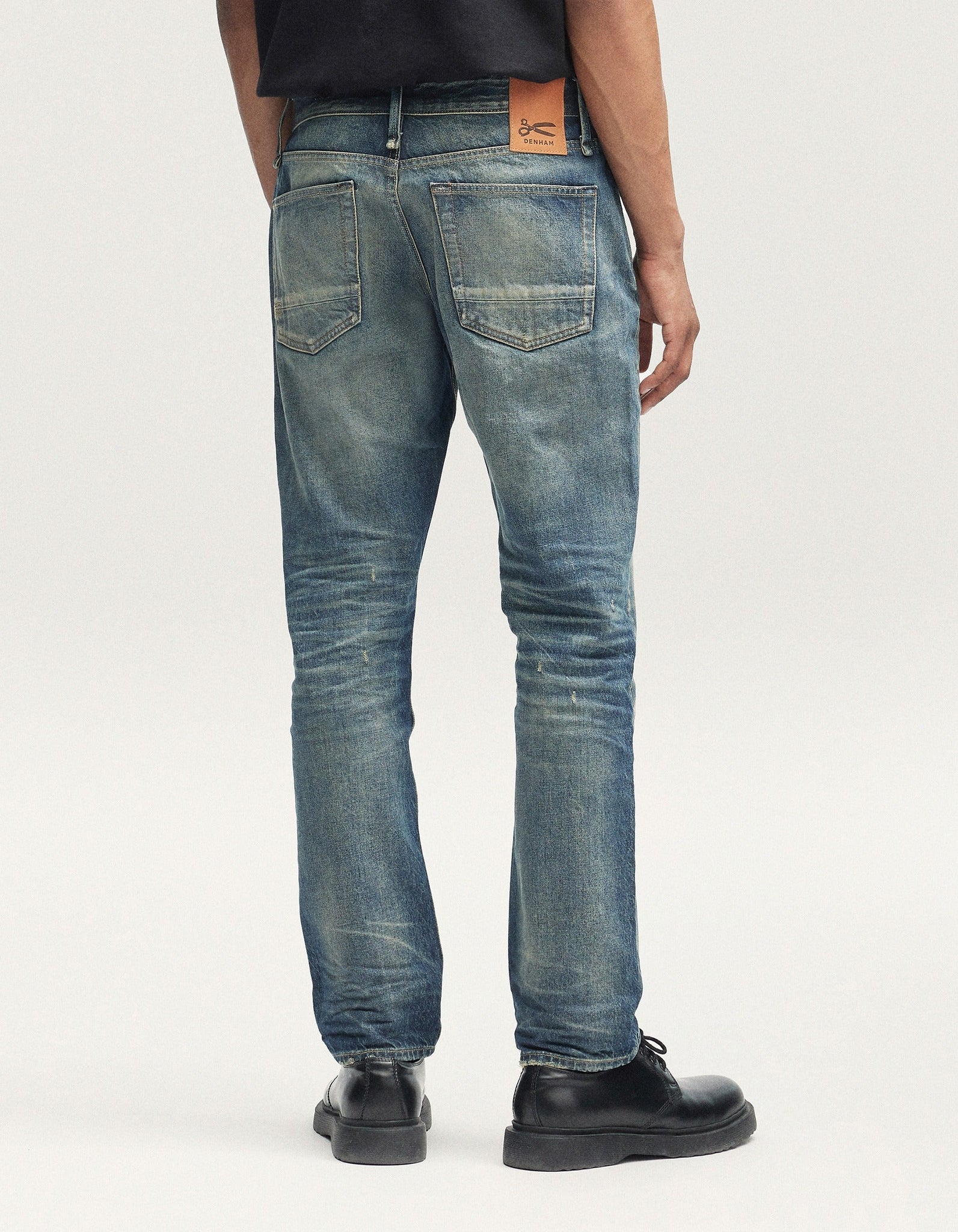 驚きの値段 DENHAM】Ridge Jeans Straight Regular Worn Vintage Authentic パンツ