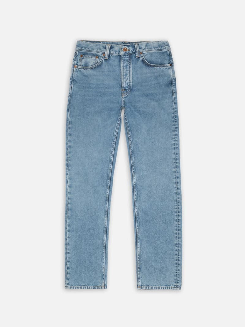 【Nudie Jeans】Rad Rufus Desert Light Blue 天空藍破紋寬鬆直筒牛仔褲