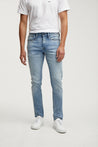 【DENHAM】Razor FMHW Slim Fit／ 淺藍水洗高彈性專利布料修身小直筒牛仔褲