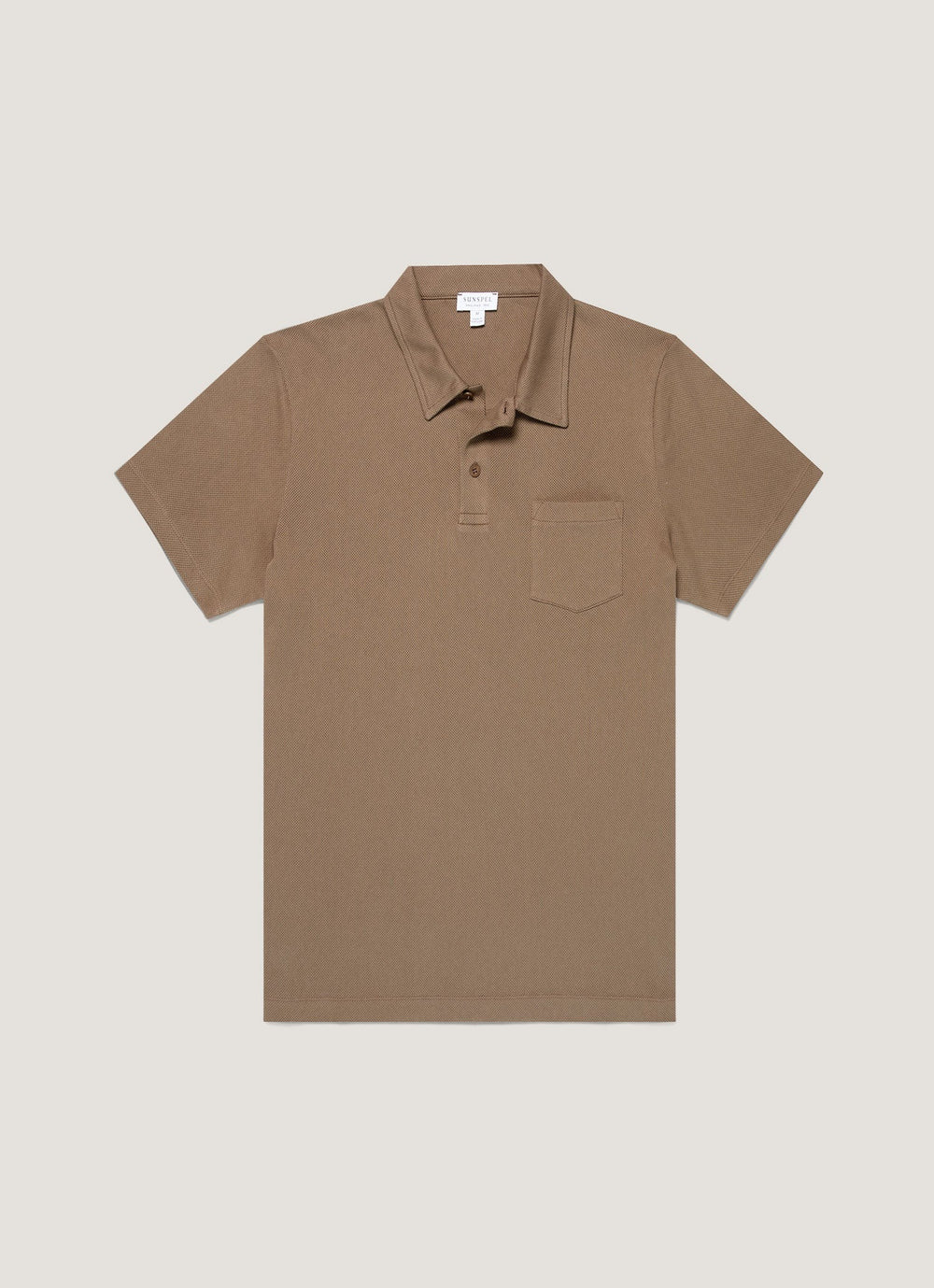 Sunspel Riviera Polo Shirt Dark Cedar
