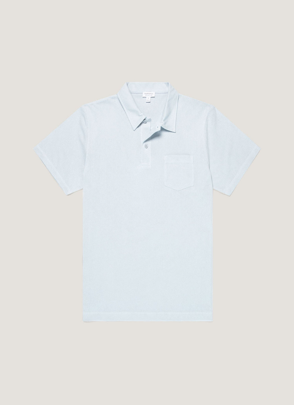 Sunspel Riviera Polo Shirt Pastel Blue