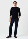 【Sunspel】Slim Fit Chino Navy 海軍藍修身休閒褲