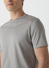 【Sunspel】SS Crew Neck T-Shirt Mid Grey 米灰色頂級匹馬棉經典短袖Tee