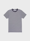【Sunspel】SS Crew Neck T-Shirt White/Navy 海軍條紋頂級匹馬棉經典短袖Tee
