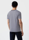 【Sunspel】SS Crew Neck T-Shirt White/Navy 海軍條紋頂級匹馬棉經典短袖Tee