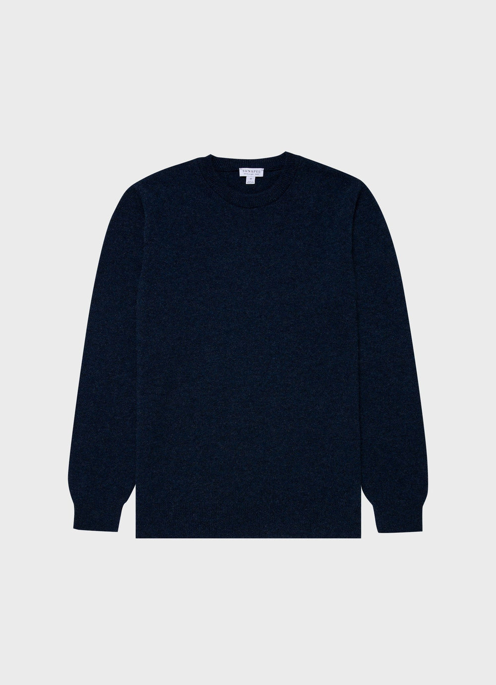 【Sunspel】Cashmere Crew Neck Sweater Navy Melange 