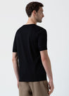 【Sunspel】Henley T-Shirt Black 黑色頂級匹馬棉蔚藍海岸短袖亨利領