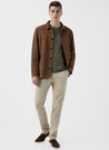 【Sunspel】Henley T-Shirt Khaki 橄欖綠頂級匹馬棉蔚藍海岸短袖亨利領