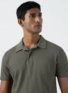 【Sunspel】Riviera Polo Shirt Khaki 卡其綠頂級匹馬棉蔚藍海岸Polo衫
