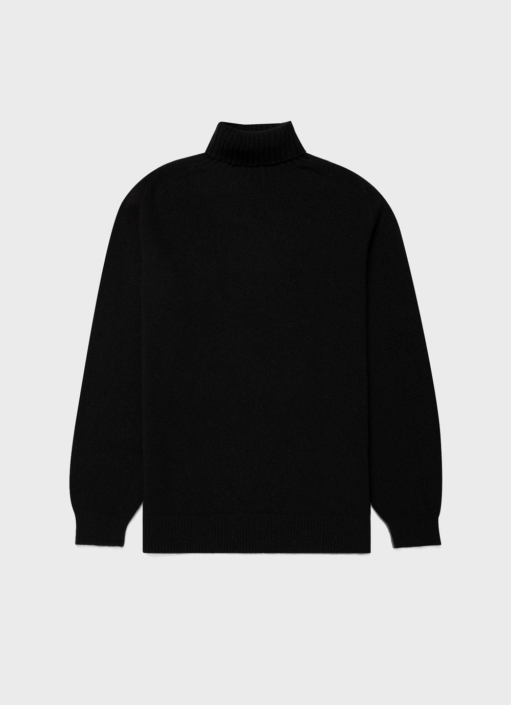 【Sunspel】Lambswool Roll Neck Sweater Black 