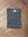 【Benzak Denim Developers】BT-01 POCKET TEE dark grey melee & black striped / 口袋素Tee 灰黑條紋