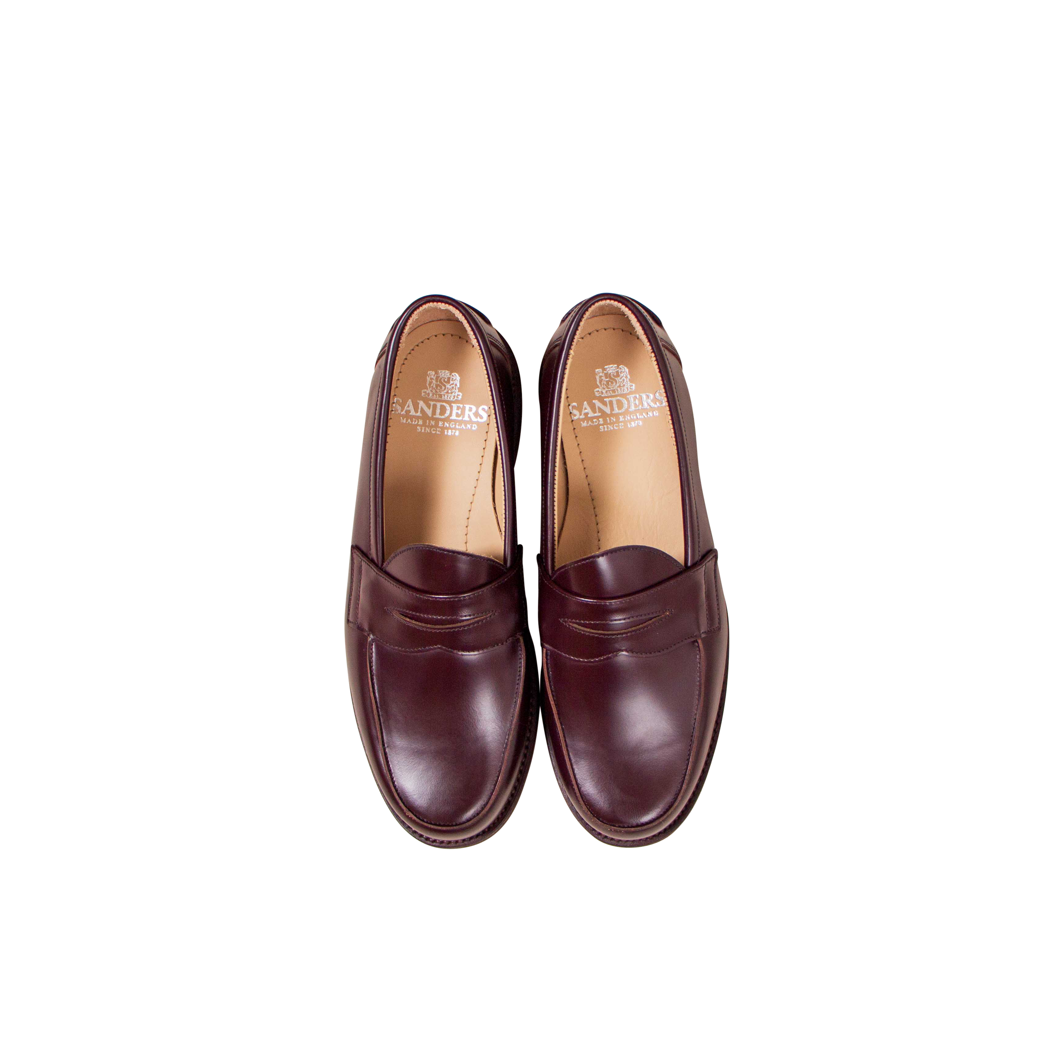 Sanders】Butt Seam Loafer Burgundy 2314R – Blue Beach Denim