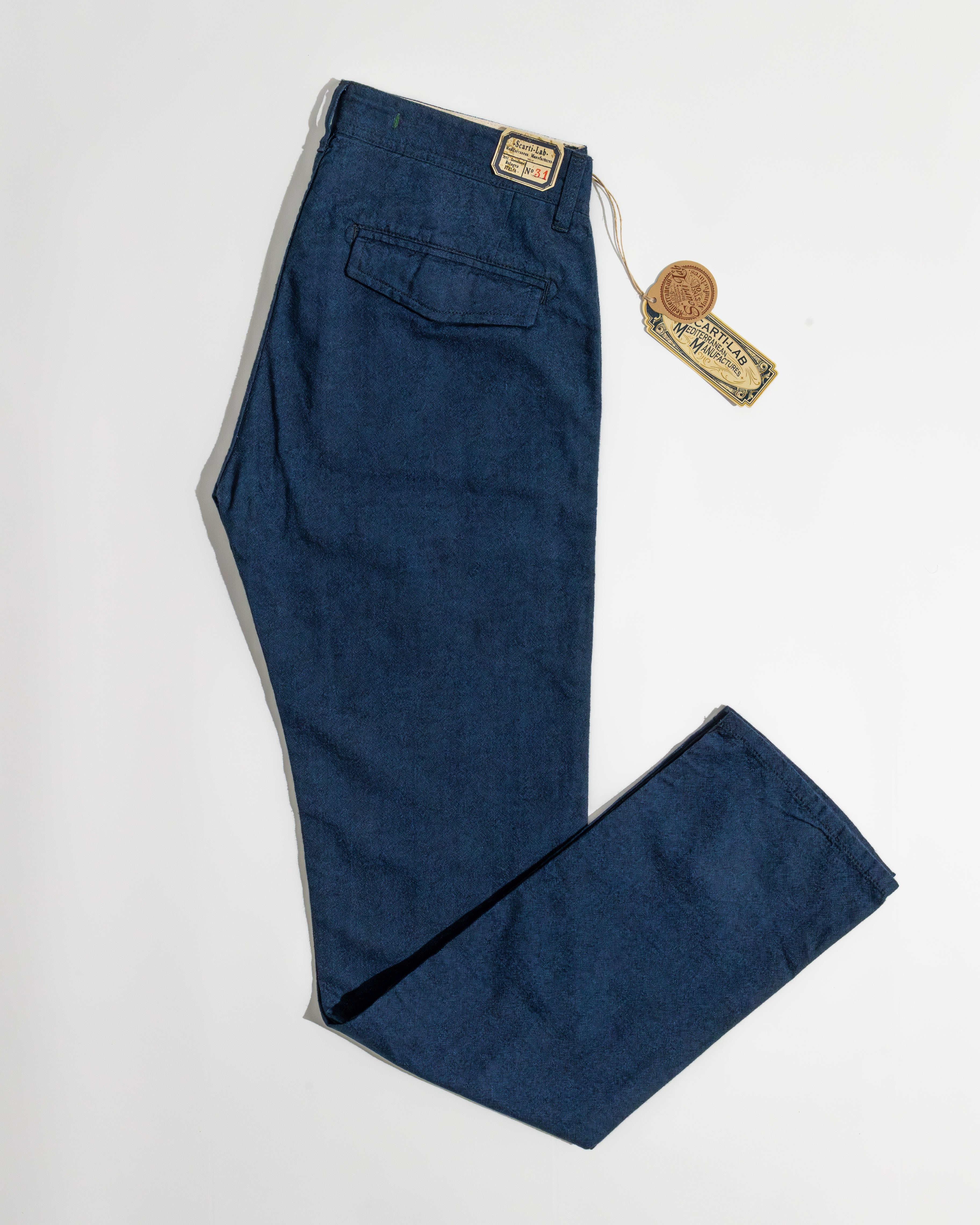 Scarti-Lab】Cotton Linen Blend Summer Chino Indigo 101 SM407