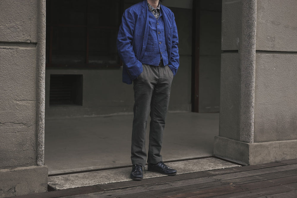 【Scarti-Lab】Cotton Linen Blend Summer Chino Olive 101 SM407 日製棉麻混紡 低腰修身直筒褲 橄欖綠
