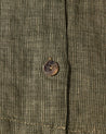 【Scarti-Lab】Linen Woven Man Stripe Shirt Avocado 304 SV474 義製亞麻直條紋襯衫 草綠色