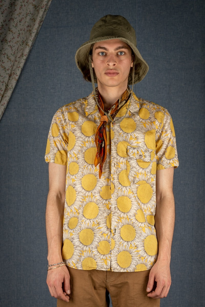 【Scarti-Lab】Sun Flower Camp Shirt 336 SL501 向日葵印花短袖露營襯衫