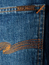 【Nudie Jeans】Solid Ollie Life Tracks 忠實復刻中藍水洗修身中小直筒牛仔褲