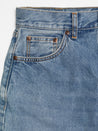 【Nudie Jeans】Tuff Tony Worn Treasure 古著淺藍高腰寬版直筒褲