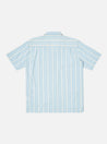 【Universal Works】Camp Shirt In Blue Nisi Cotton
