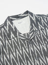 【Universal Works】Camp Shirt In Grey Vee Ikat 