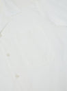 【Universal Works】Camp Shirt In White Linen-Cotton Shirting